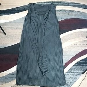 Hugo Boss Ladies Grey Sleeveless Accordion Pleated Dress